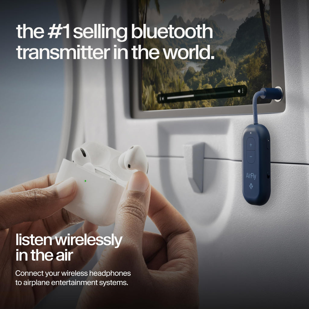 Twelve South AirFly Pro 2, Bluetooth Adapter, Pair 2 AirPods - Coastal Blue view 8