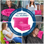 BEDELITE Travel Blanket with Bag, Jacquard Fleece Blanket 65"x40" - Hot Pink view 3