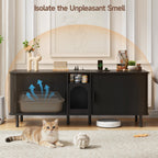 ONBRILL 65 Inches Cat Litter Box Enclosure for 2 Cats