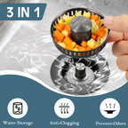 TGOSOMT Kitchen Sink Drain Strainer Stopper, Anti-Clog & Quick Drain (additional view 1)