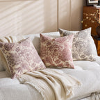 yeshttdy Floral Block Print Throw Pillow Covers, Set of 2 - view 4