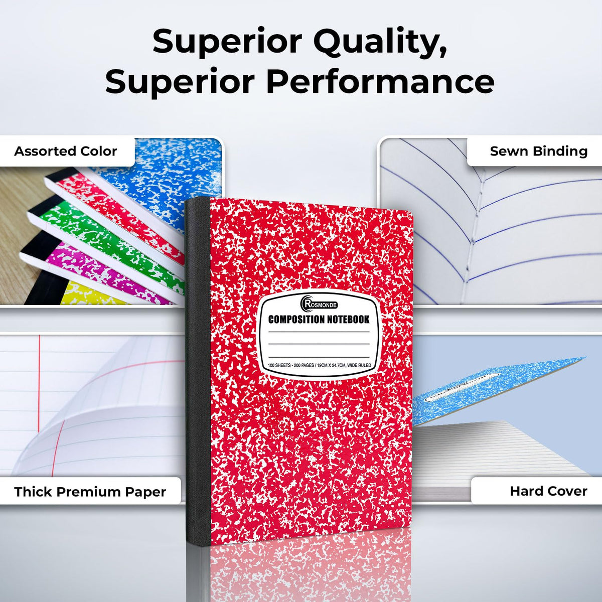 Rosmonde Composition Notebooks, Wide Ruled - view 2
