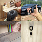 36 Pack Spring Spiral Wrist Coil Key Chain, Wristband Key Ring - Black view 3
