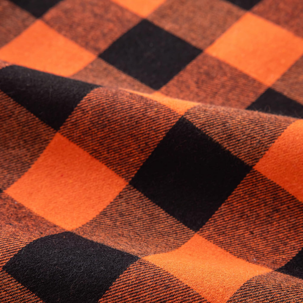 AQOTHES Plaid Fall Thanksgiving Table Runner - Orange Black / 13" x 72" view 4