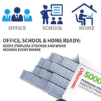 Officemate Standard Staples - Chisel Point Tips, 5 Boxes of 5,000 Staples, 1/4-Inch Leg Length, Universal