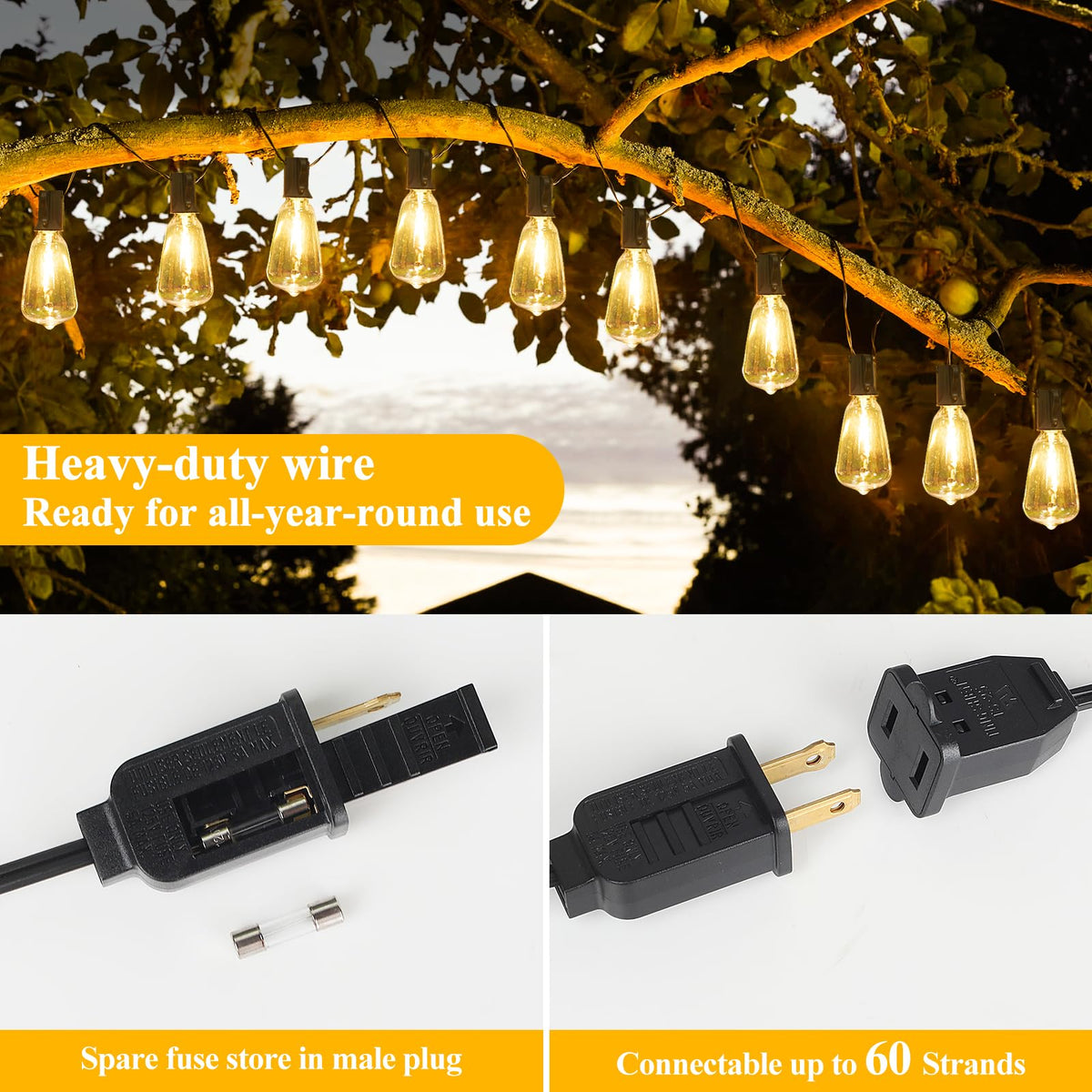Brightever Outdoor String Lights