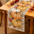 13 x 60 Table Runner for Holiday and Farmhouse Kitchen Decor - Fall Big Pumpkin