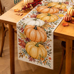 13 x 60 Table Runner for Holiday and Farmhouse Kitchen Decor - Fall Big Pumpkin