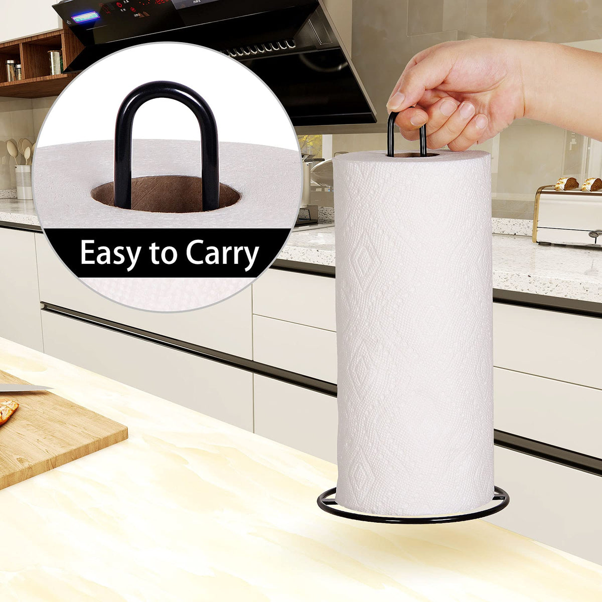 OBODING Paper Towel Holder Countertop - Black view 1