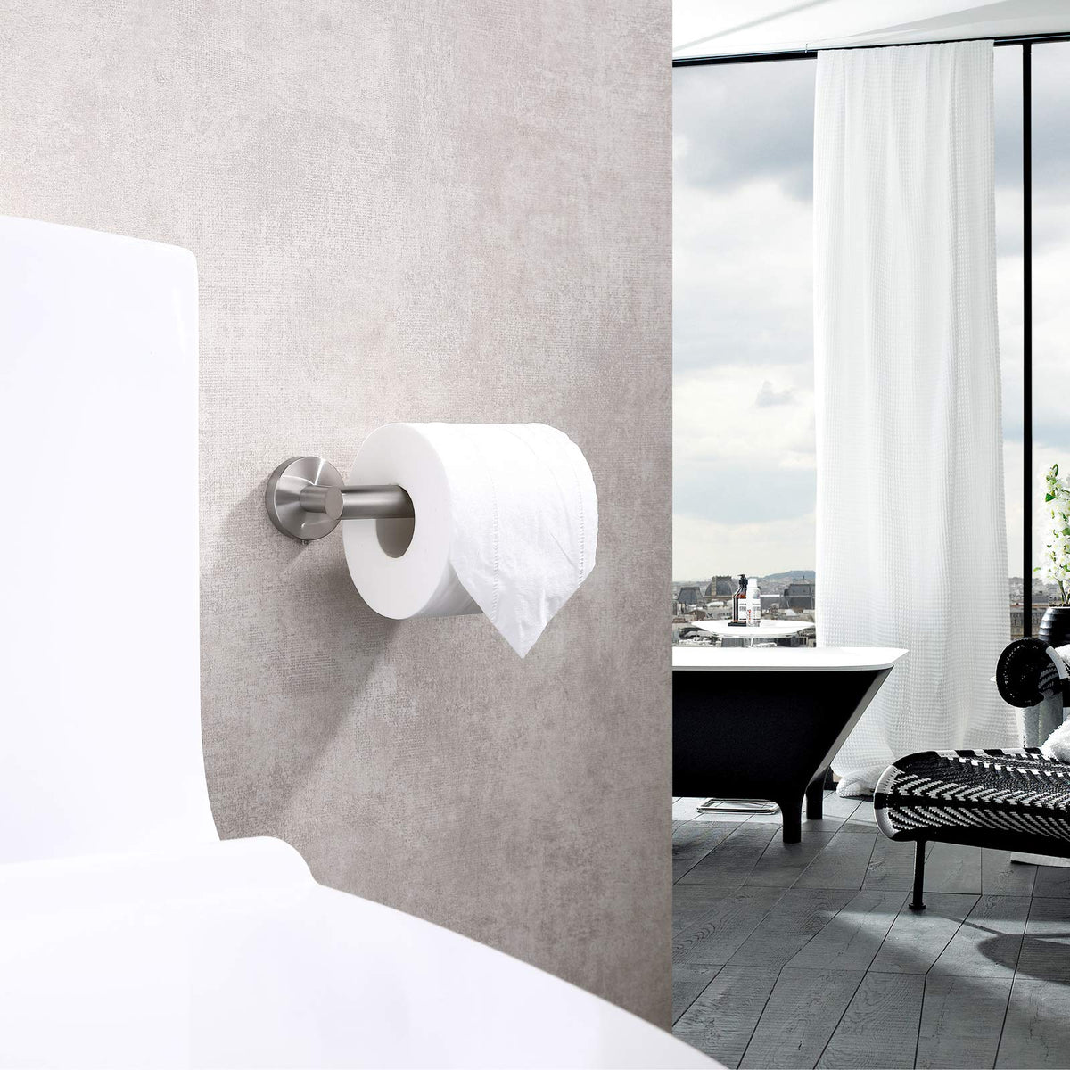 TASTOS Round SUS304 Stainless Steel Toilet Paper Holder - view 15