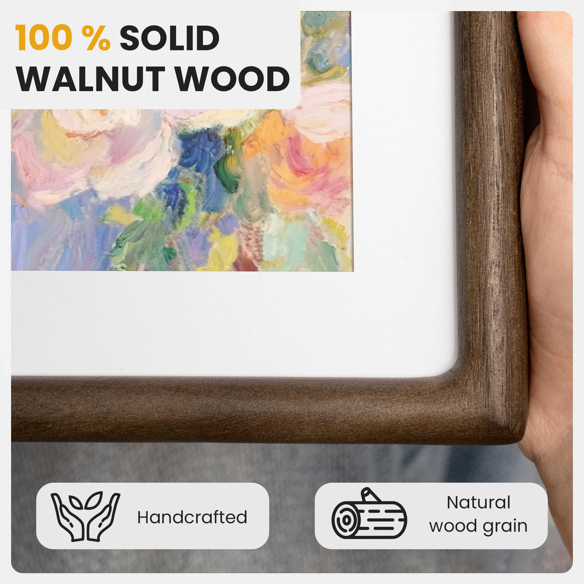 Fun Memories Wood Picture Frame - B.Walnut / 4x6 view 3