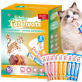 IFELLO PET High-Meat Lickable Cat Treats Variety Pack – Real Chicken & Seafood – Smooth