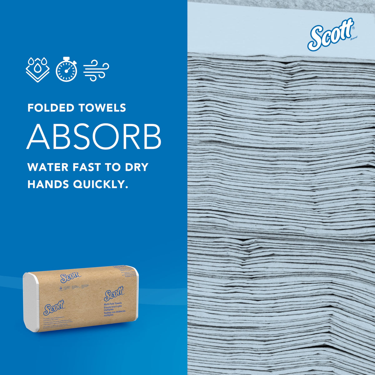 Scott Professional Multifold Paper Towels, Bulk, 12 x 250 Sheets (58091) (Pack of 12)