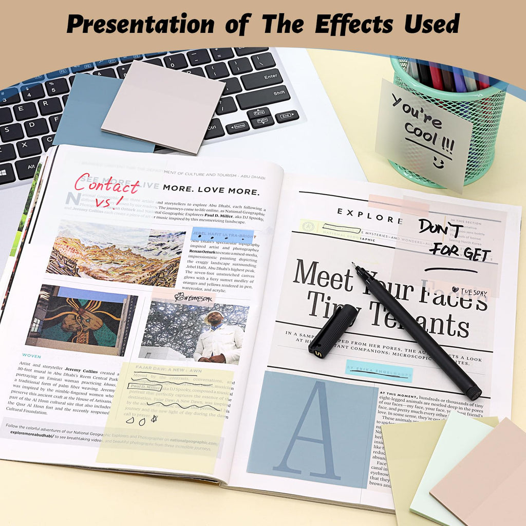 800 Sheets Transparent Sticky Notes