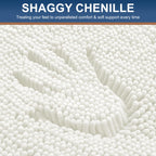 Smiry Bathroom Rugs 44X32, Luxury Chenille Extra Soft Absorbent Bath Mat (YSDD002) (Pack of 2)