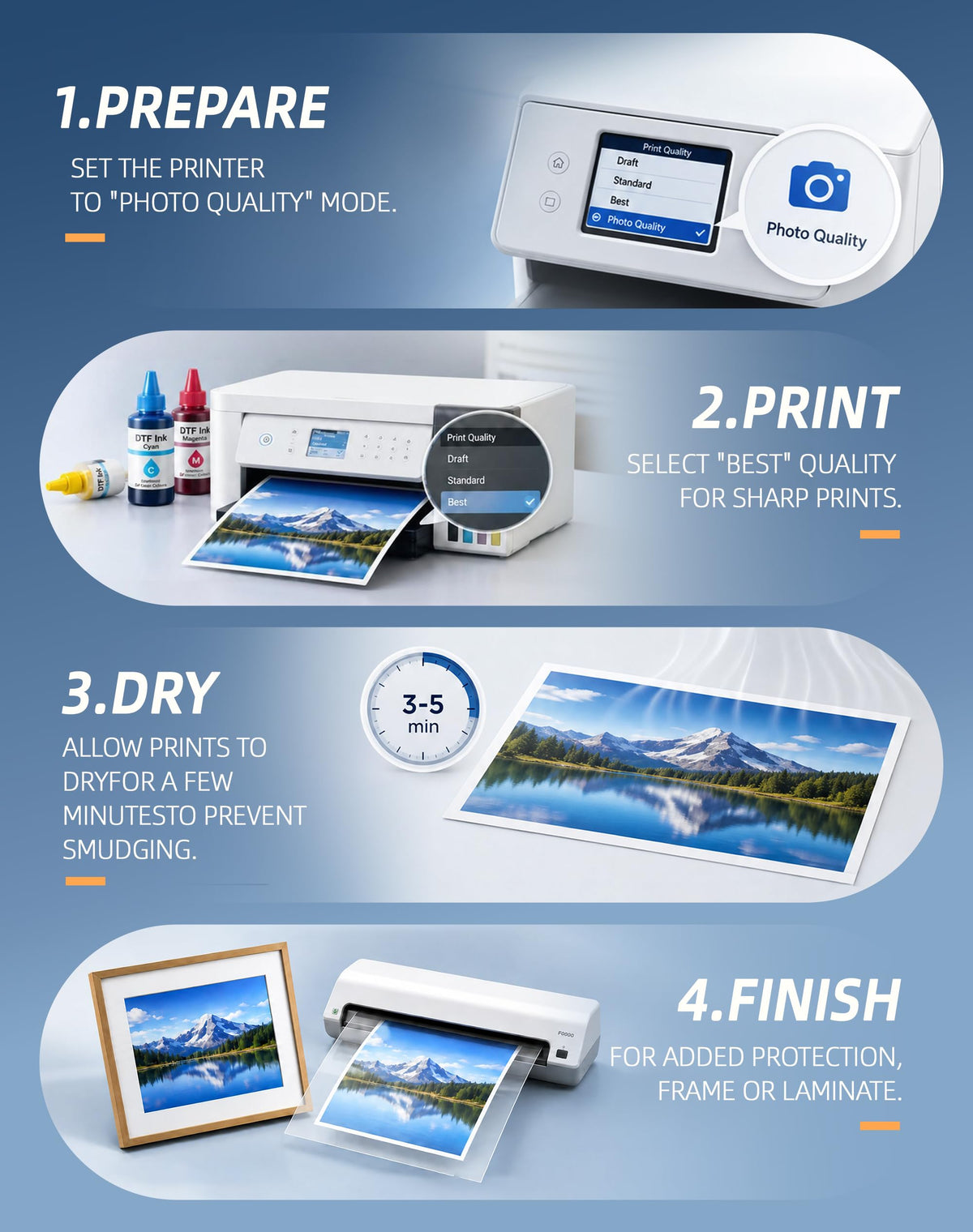 HARTWII 220Sheets Double Sided Photo Paper Glossy Brochure Flyer Paper Inkjet 8.5x11 44lb (additional view 9)