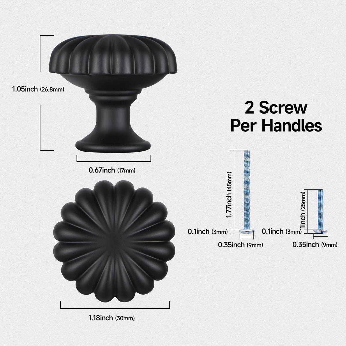 FAPUAL Solid Cabinet Knobs for Dressers - view 10