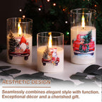 Eywamage Glass Flameless Candles with Remote - Red Truck view 5