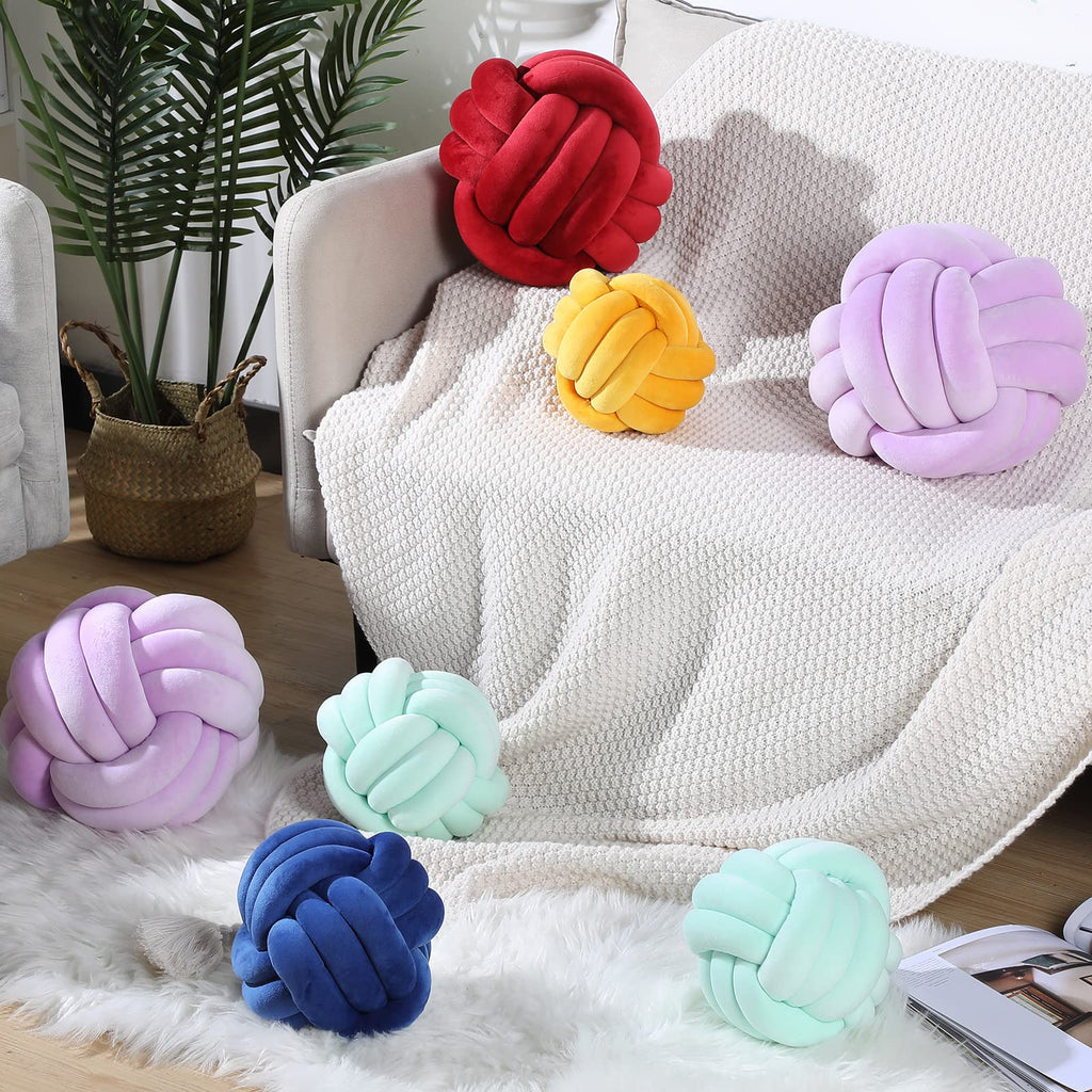 Namalu 2 Pcs Knot Pillow Decorative Throw Pillow - Light Purple / 10.6 Inches view 2