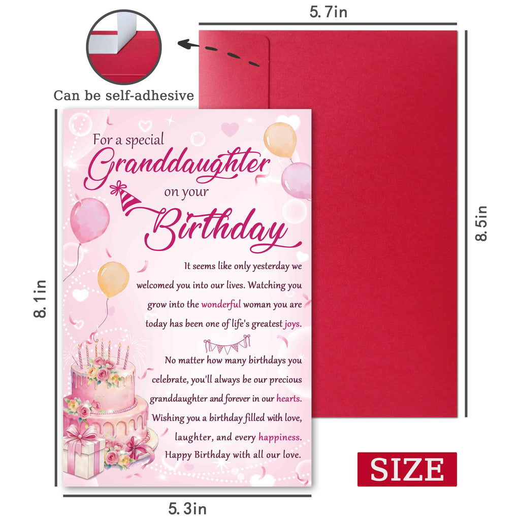 Nicavvi Birthday Card 99-102+151-156 - Special Granddaughter view 1
