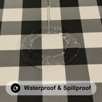 Smiry Rectangle Picnic Table Cloth - Black and Beige / 72" x 36" (Rectangular) view 2