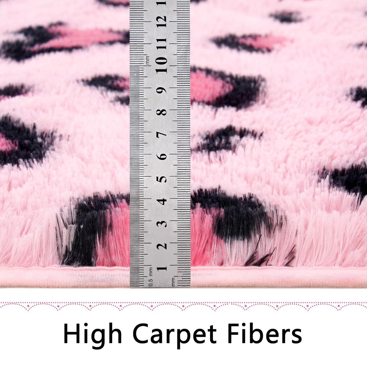 Amearea Leopard Area Rug - Pink / 2' X 6' (Runner) view 1