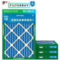Filterbuy 20x36x2 Air Filter MERV 13 Smoke & Allergy Defense (4-Pack) (AFB20x36x2M13pk4)
