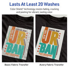 Avery Printable Heat Transfer Paper for Dark Fabrics, 8.5" x 11", Inkjet Printer Compatible