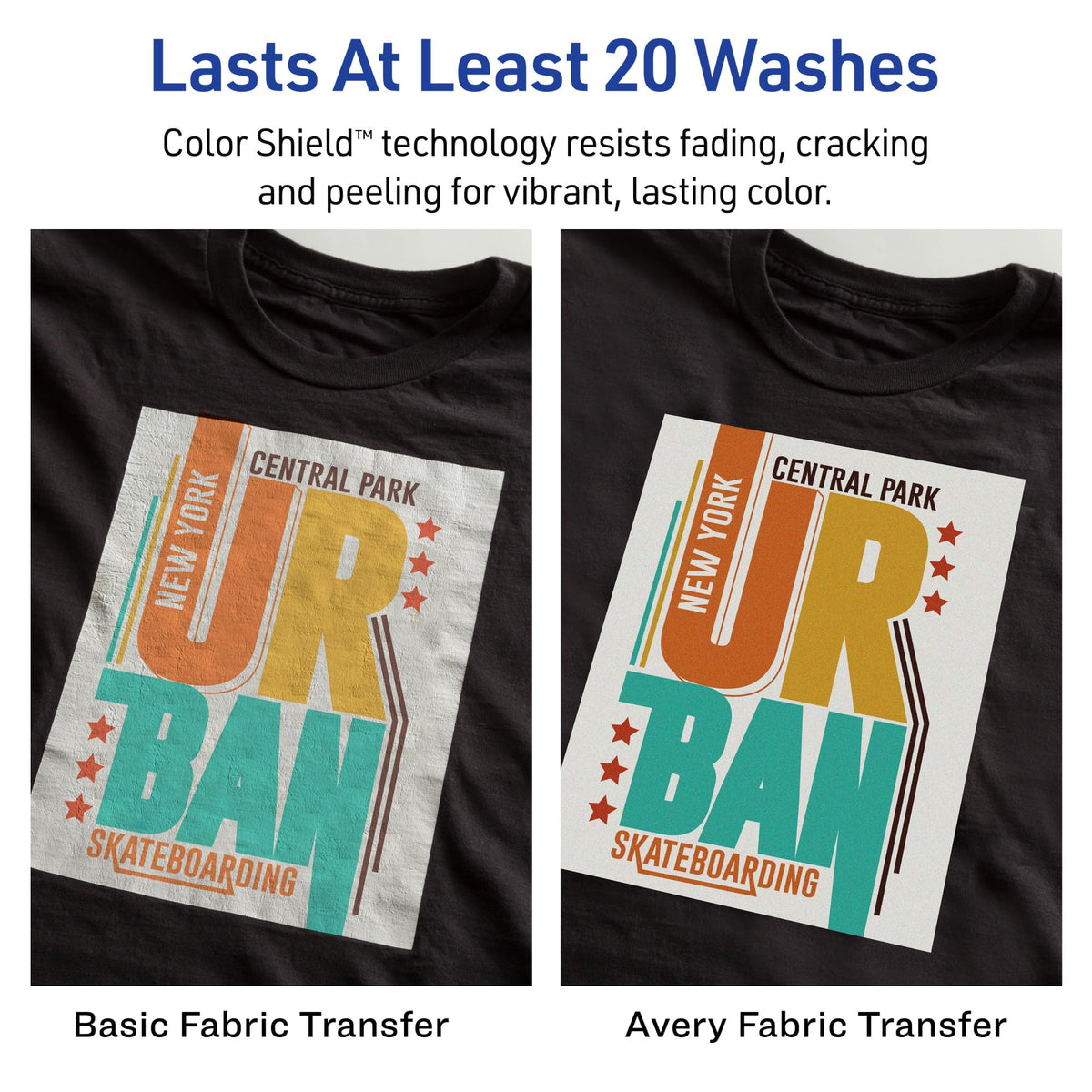 Avery Printable Heat Transfer Paper for Dark Fabrics, 8.5" x 11", Inkjet Printer Compatible, 5 Sheets of Iron On