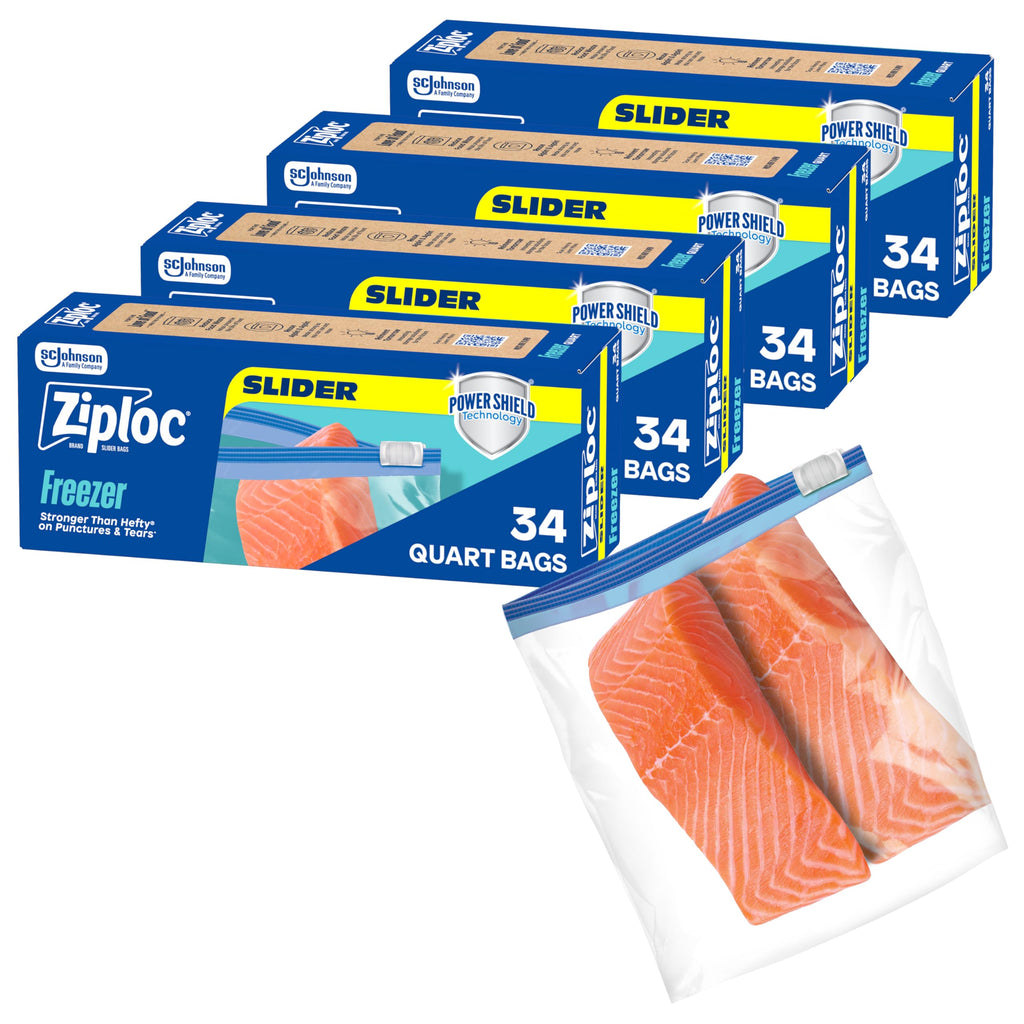 Ziploc Quart Freezer Slider Bags