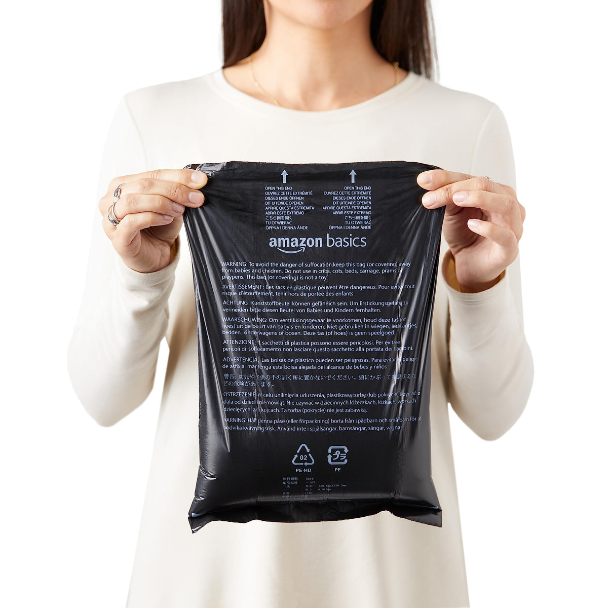 Amazon Basics Dog Poop Leak Proof Bags with Dispenser and Leash Clip, Unscented, 13" x 9" Large Size, – 300 Count (Pack of 20)