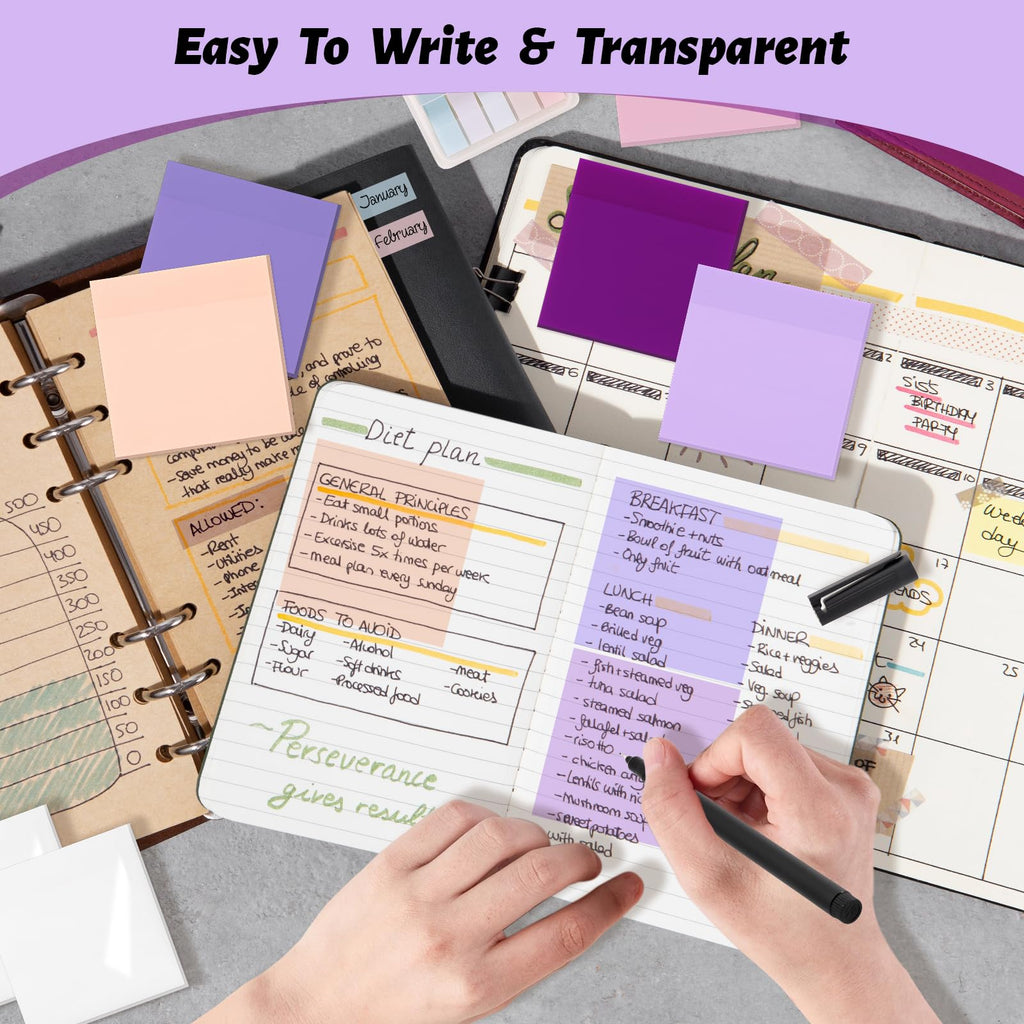 800 Sheets Transparent Sticky Notes