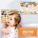 Potty Training Chart for Boys, Construction Theme, 8.3 x 11.2 inches, 10 Pack Chart with (additional view 4)