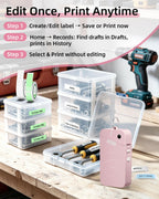 ORGSTA Label Maker, Portable Bluetooth Label Maker Machine with Tape - Pink view 6