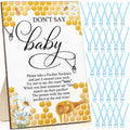 Geetery 51 Pcs Baby Shower Game Pacifier Necklace - Blue / Bee