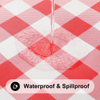 Smiry Rectangle Picnic Table Cloth - Red and White / 48" x 24" (Rectangular) view 2