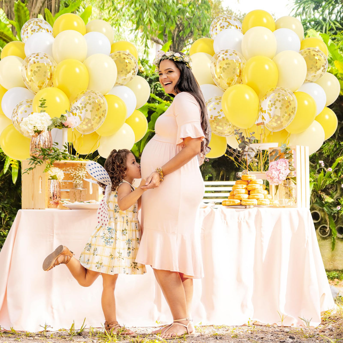 60pcs 12inch Confetti Balloons - Pastel Yellow view 4