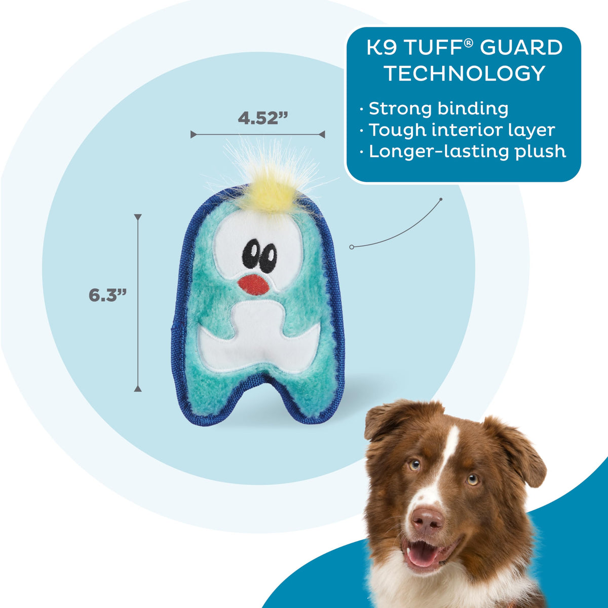 Outward Hound Durablez Minis – Squeaky Plush Dog Toy, No Stuffing for Less Mess (additional view 2)