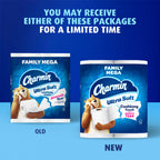 Charmin Ultra Soft Cushiony Touch Toilet Paper, 24 Family Mega = 123 Regular Rolls, – White (Pack of 24)