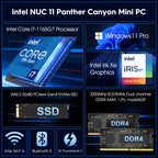 Intel NUC 11 with 11th Gen Core i7-1165G7 Processor, Intel Nuc 11i7 Quad-Core 32GB DDR4 RAM & 1TB NVMe SSD