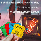 Homrelaxy Pairs Double Raffle Tickets, 50/50 Raffle Tickets Roll