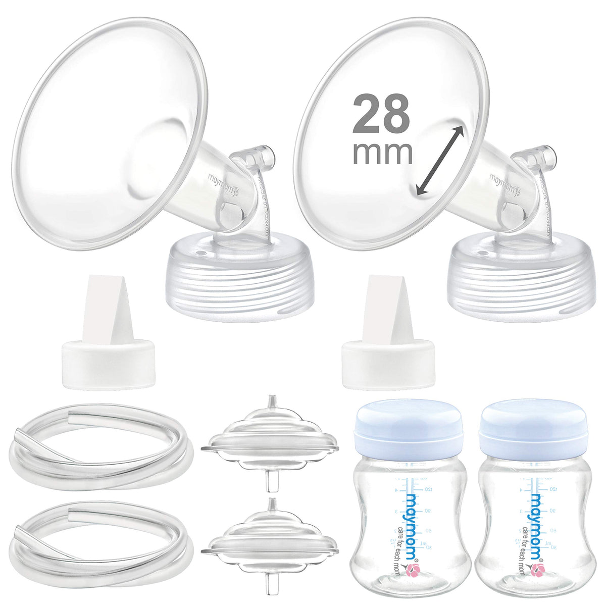 Maymom Breast Pump Replacement Parts Compatible with Spectra S1 and S2 - 28mm Flange