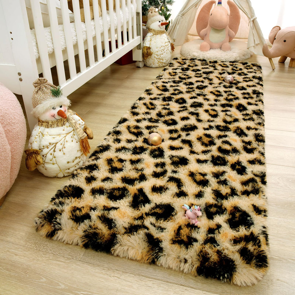 Amearea Leopard Area Rug - Khaki / 2' X 6' (Runner) view 5