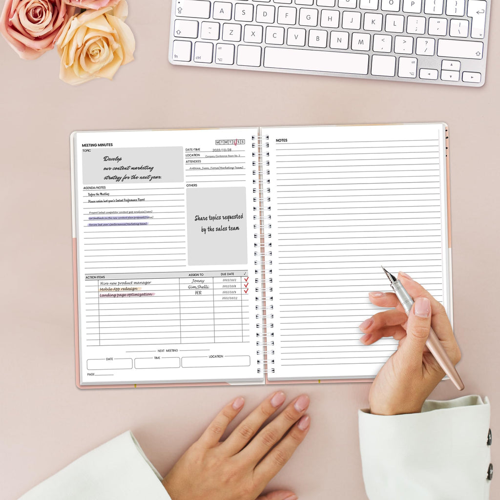 SUNEE Half Meeting Half Note - Professional Notebook for Work