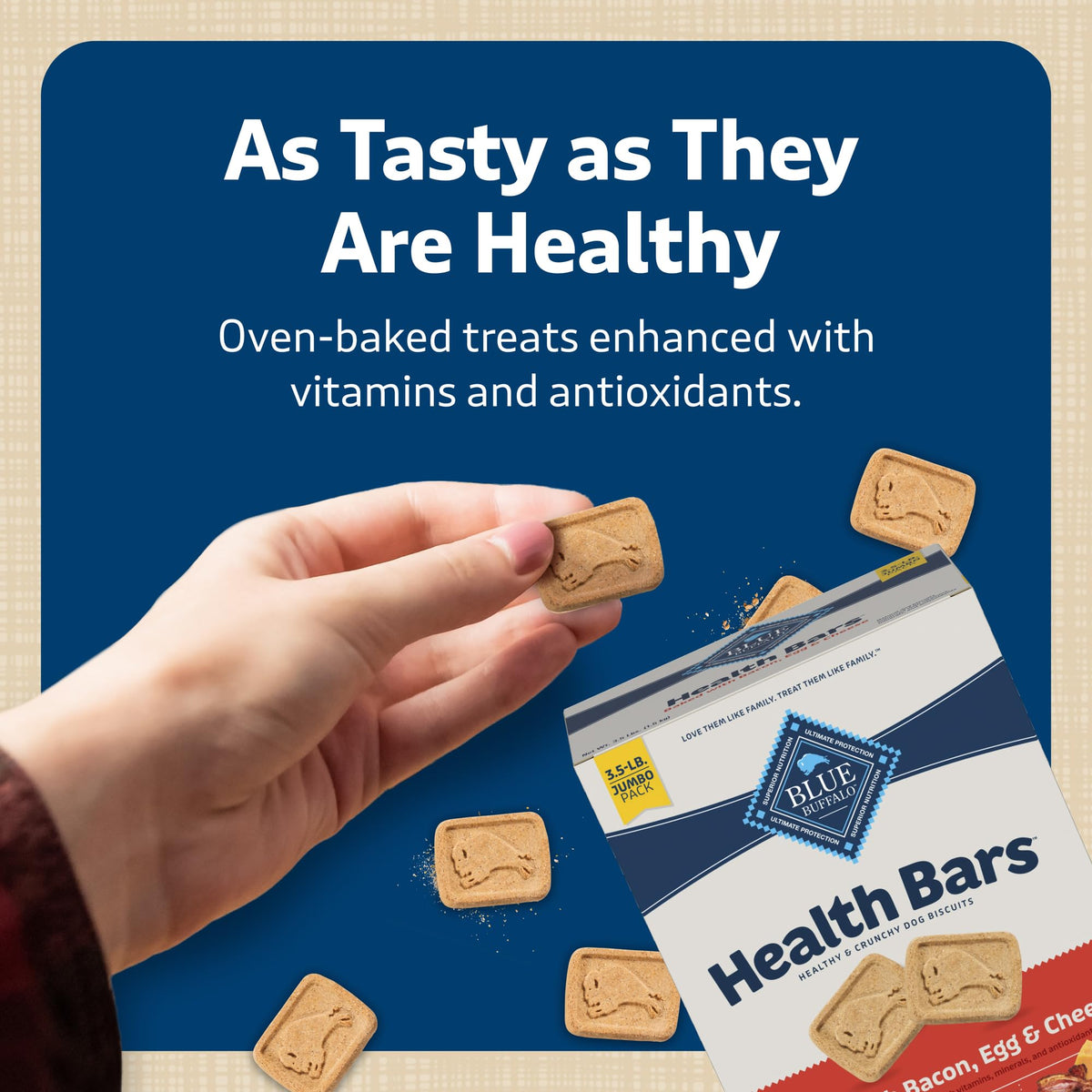 Blue Buffalo Health Bars Bacon Egg & Cheese Mini Dog Biscuits, 32 Ounce (Pack of 3) (801874)