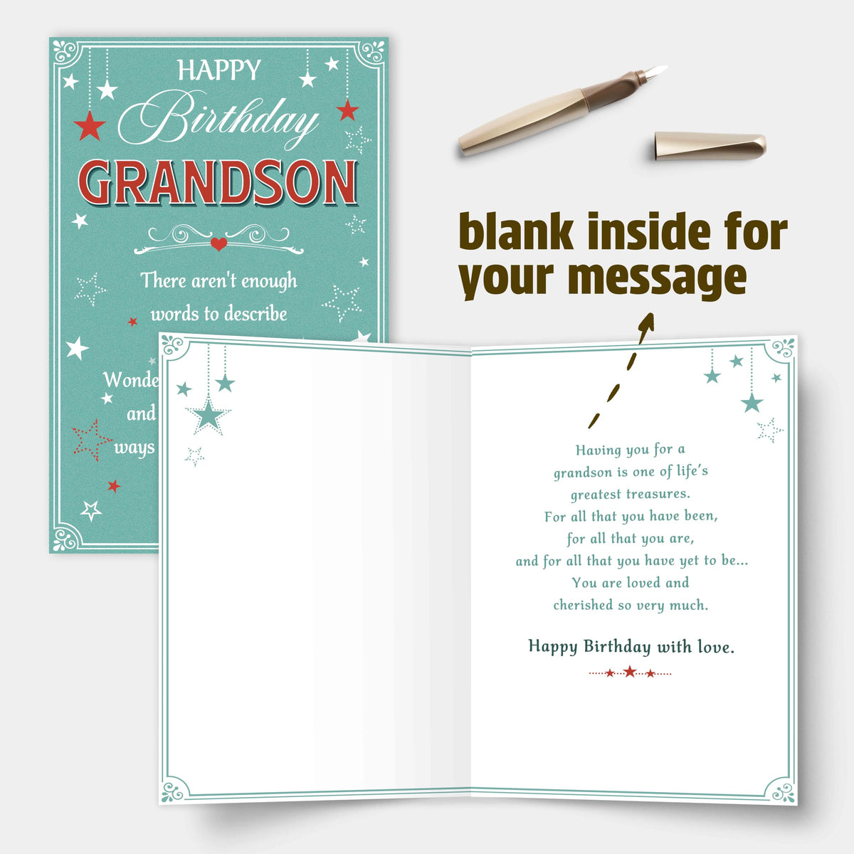 Nicavvi Birthday Card 99-102+151-156 - Grandson view 2