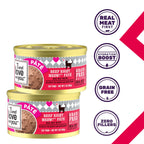 I and love and you Wet Cat Food - Beef Right Meow Pâté - Beef Recipe, Grain Free, Filler Free, 3oz Pack of 24 Cans
