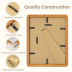 Fun Memories Wood Picture Frame - A.Teak / 5x7 view 5