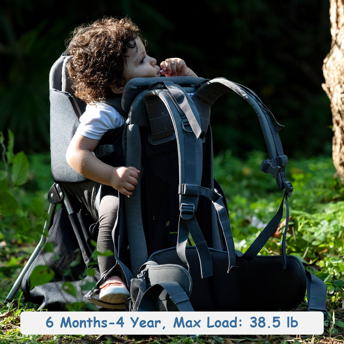 WIPHA Toddler Hiking Backpack Carrier - Black view 5