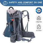 WIPHA Toddler Hiking Backpack Carrier - Navy Blue view 1